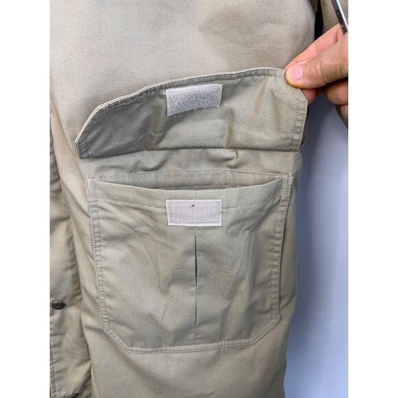 Mens Unisex VTG Porsha by Winer Full Length Winter Coat Utility Khaki Sz M 7026 - Picture 6 of 16